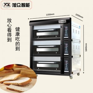 商用电烤箱进口发热丝烤制均匀大型3层6盘面包房设备厂家直销