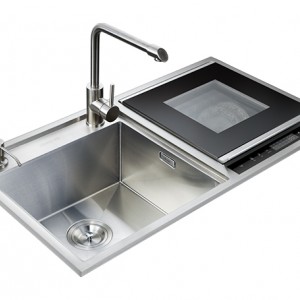 荣事达品冠WX890 一体集成水槽带洗碗机水触媒技术超强洁净