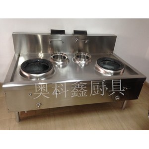 商用厨房设备-双炒双吊灶，奥科鑫厨房设备生产厂