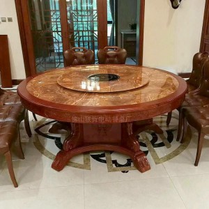 实木圆餐桌椅组合圆形饭桌酒店饭店大圆桌中式橡木1.8米桌子