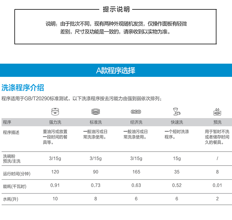 WQP6-3206A-CN 美的嵌入式洗碗机家用全自动刷碗消毒台式