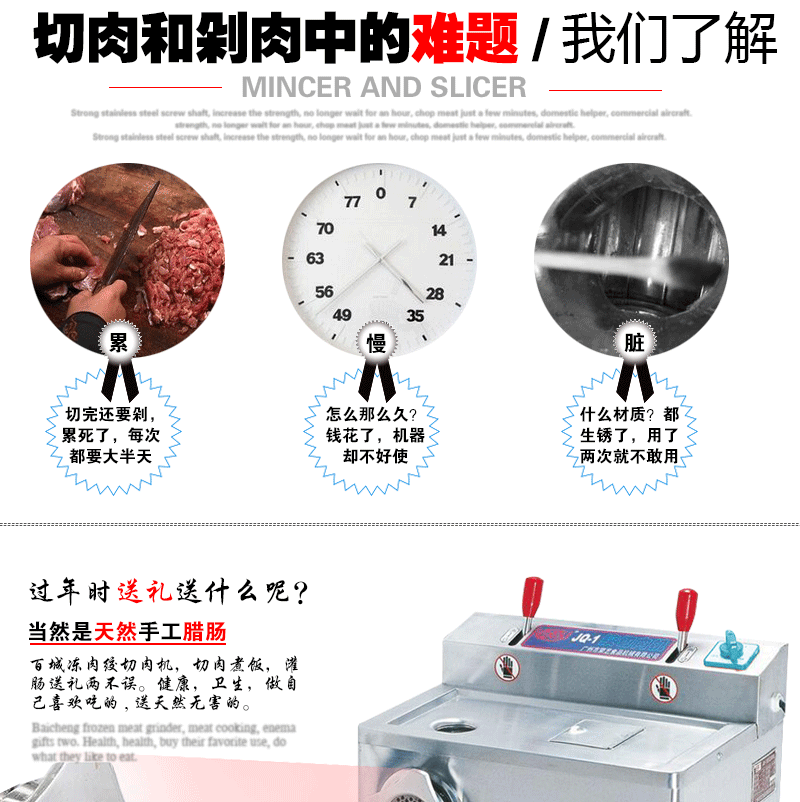 百成JQ-1绞肉机/切肉机商用