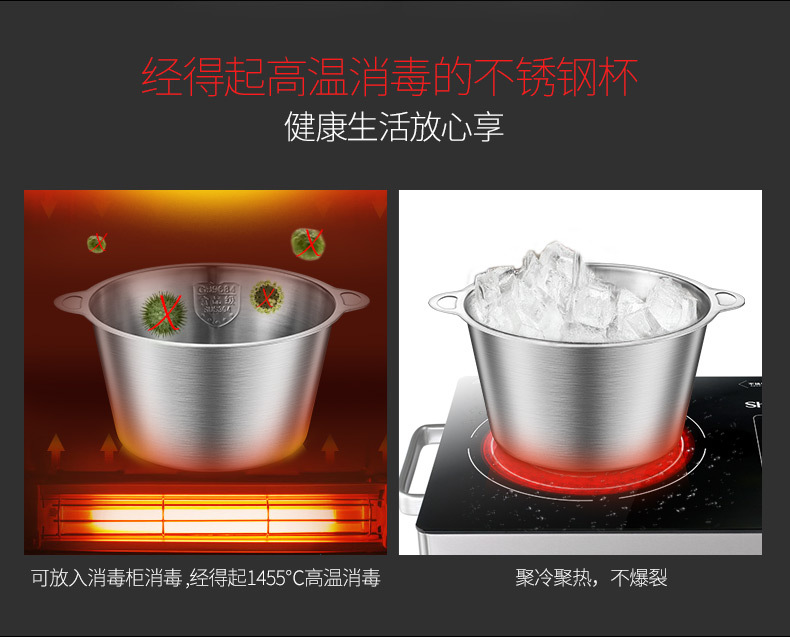 顺庭绞肉机家用电动不锈钢多功能 搅拌机商用大容量2L