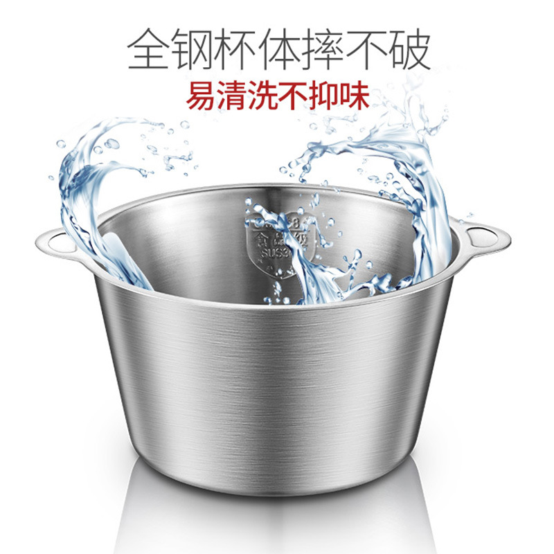 顺庭绞肉机家用电动不锈钢多功能 搅拌机商用大容量2L