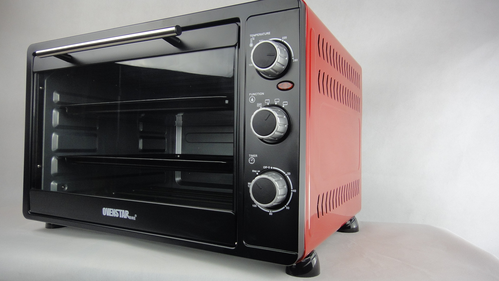 批发欧诗达多功能家用大容量55L电烤箱旋钮商用烘焙蛋糕披萨礼品