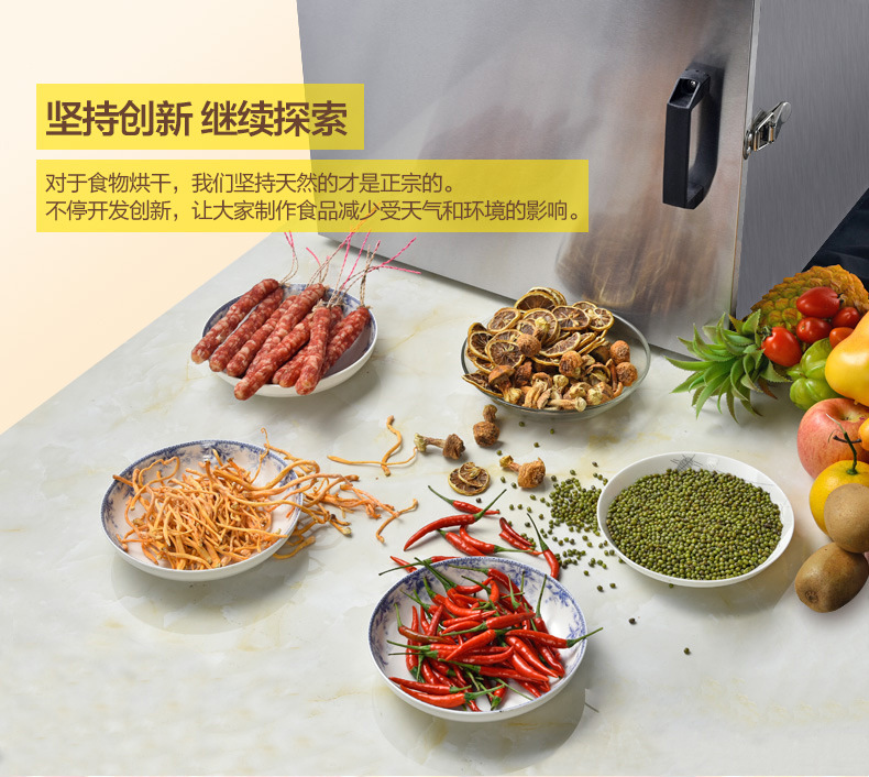 新款商用大容量不锈钢干果机水果蔬菜脱水风干宠物食品食物烘干机