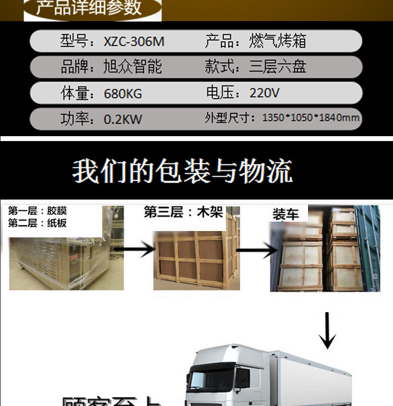 旭众两层四盘燃气烤箱商用面包披萨烘烤箱厂家批发定制图片