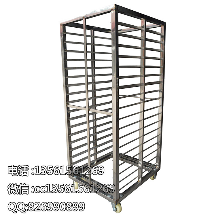 蒸房配套小推车 不锈钢馒头架车 36盘小推车 馒头米饭蒸房专用