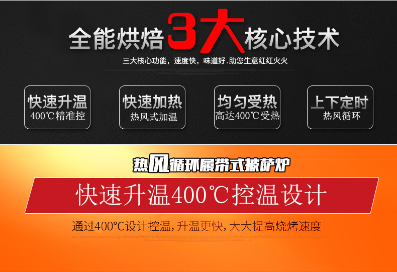 圣纳厂直销MEP-18H 电热风循环比萨炉披萨烤箱大烤箱 商用电烤炉