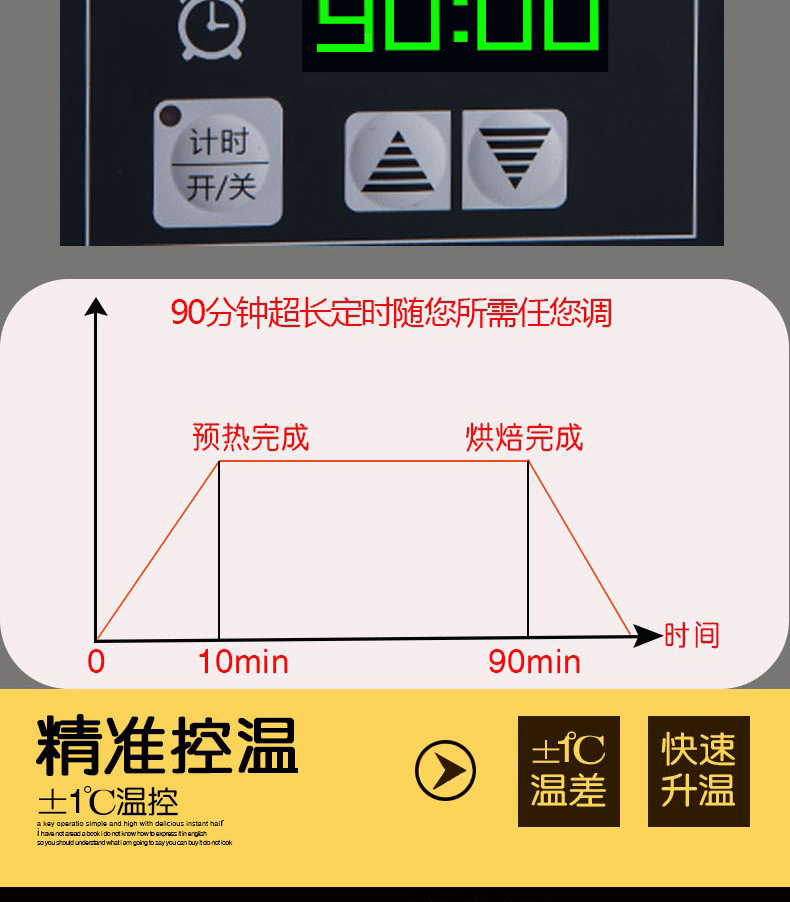 睿美 商用烤箱三层六盘蛋糕面包披萨烘炉烘焙烤炉定时 大型电烤箱