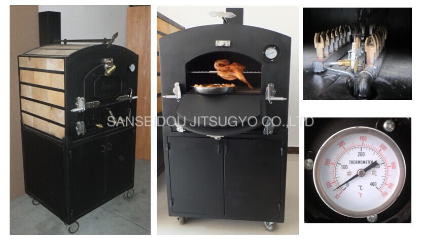 Middle size gas pizza oven.
