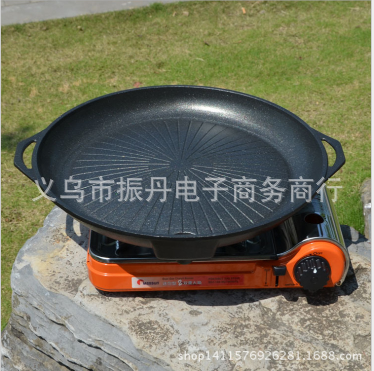 脉鲜S烧烤盘 烧烤用品 户外家用烤肉 火锅盘卡式炉韩式圆形