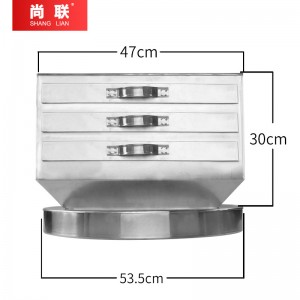 全钢特厚加大不锈钢肠粉箱 抽屉式粉撑 商用广东拉肠3格4抽肠粉机