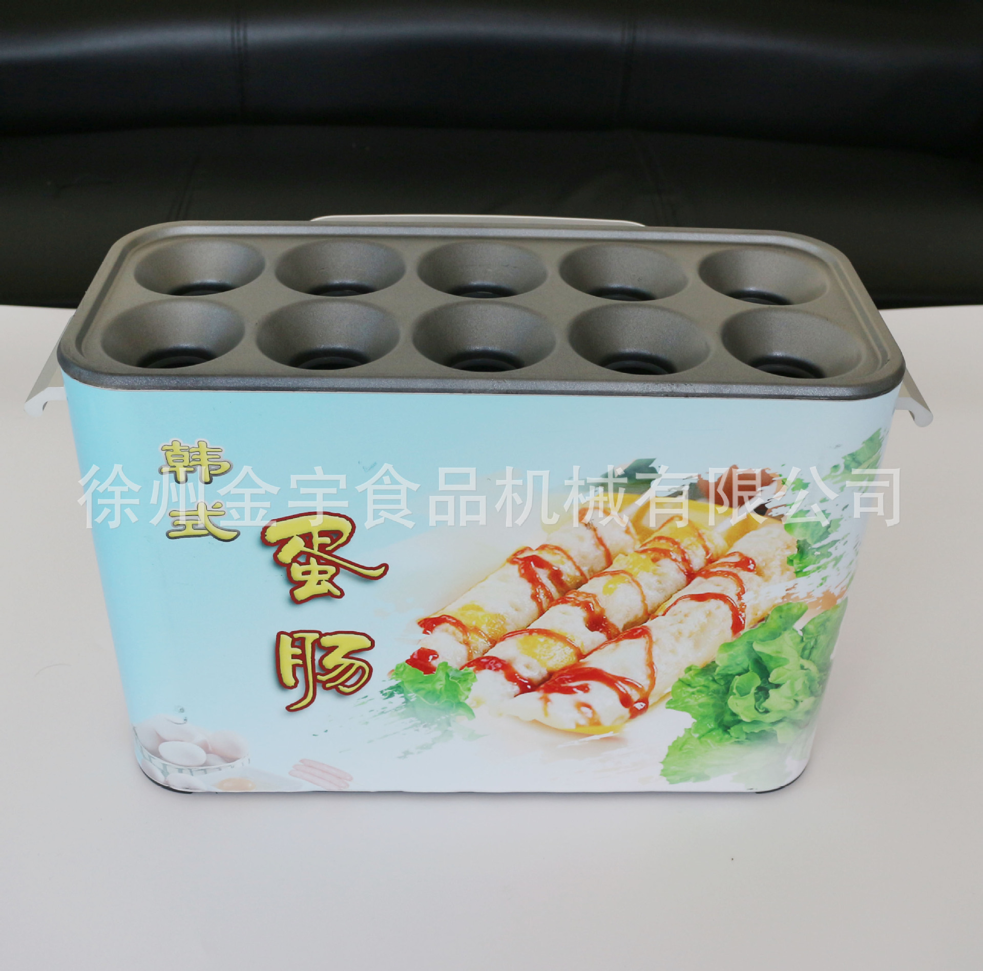 新款商用韩式电热鸡蛋火腿 蛋包肠燃气控温烤肠机