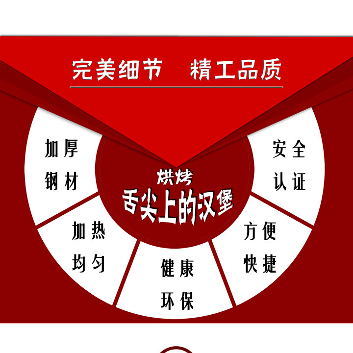 西厨商用汉堡机烘汉堡包GF-212双层汉堡机商用肯德基麦当劳设备