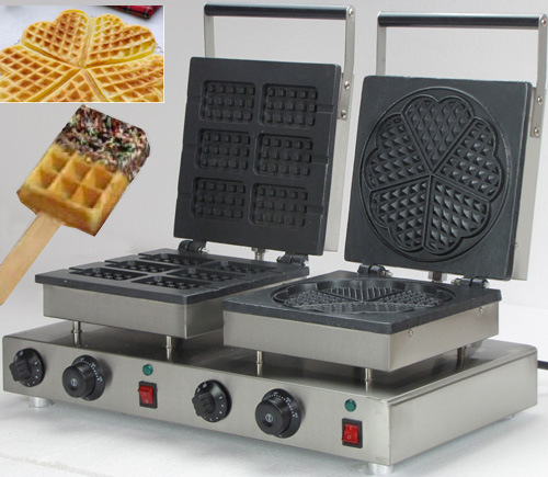 商用不锈钢双头烘焙 华夫饼机 早餐面包机 松饼机 糕点机小吃设备
