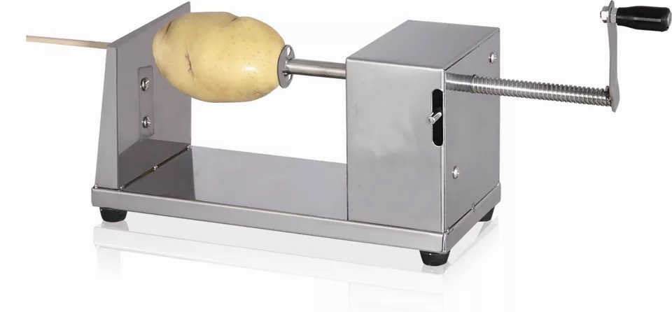 商用手动旋风薯塔机土豆机 半自动不锈钢手摇式旋转薯片机