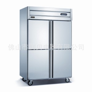 厂家直销 四门冰柜 商用冰箱 不锈钢双温冷藏冷冻厨房柜立式雪柜