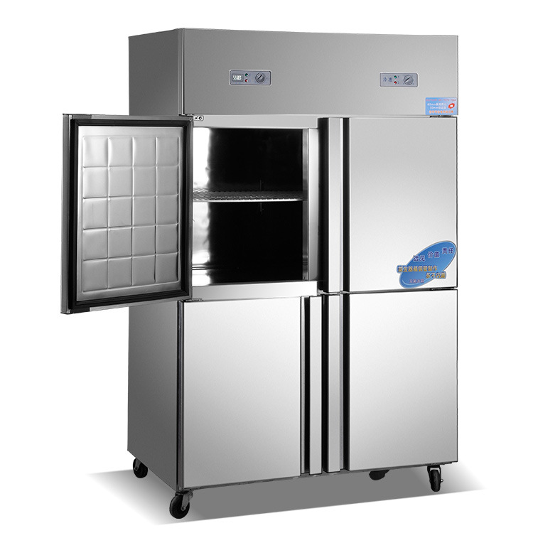 恒芝 四门冰箱 双机双温冷藏冷冻柜 厨房冰柜 商用立式冰箱冷柜