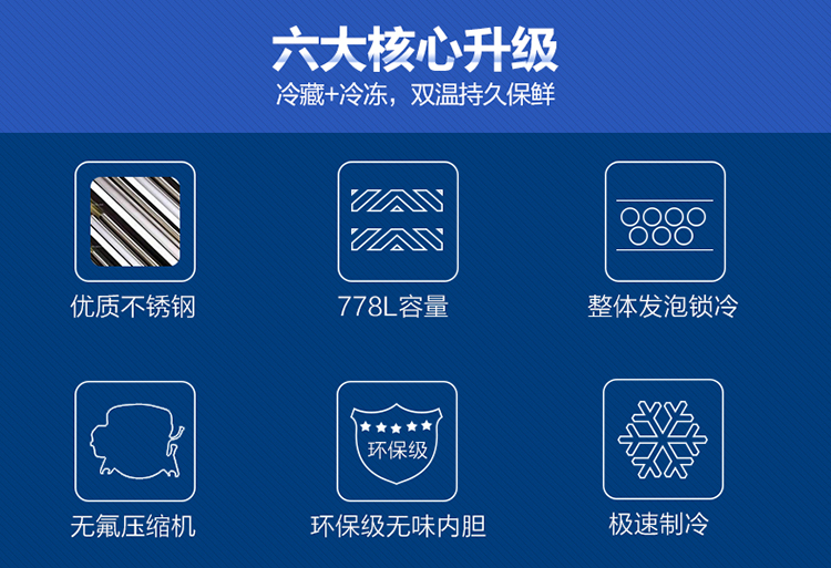 德玛仕商用展示柜冷藏 饮料展示柜 立式冰柜 冷冻立式双门-680L