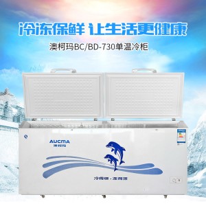 Aucma/澳柯玛 BC/BD-730卧式商用双门大容量冰柜单温冷冻冷藏冷柜