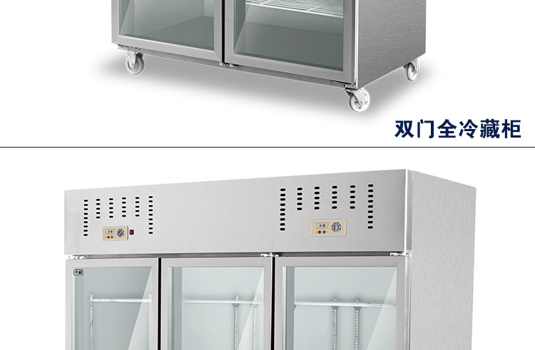 奇博士冷藏冷冻柜 商用展示柜 立式保鲜冰箱冰柜双门三门冷藏冰柜