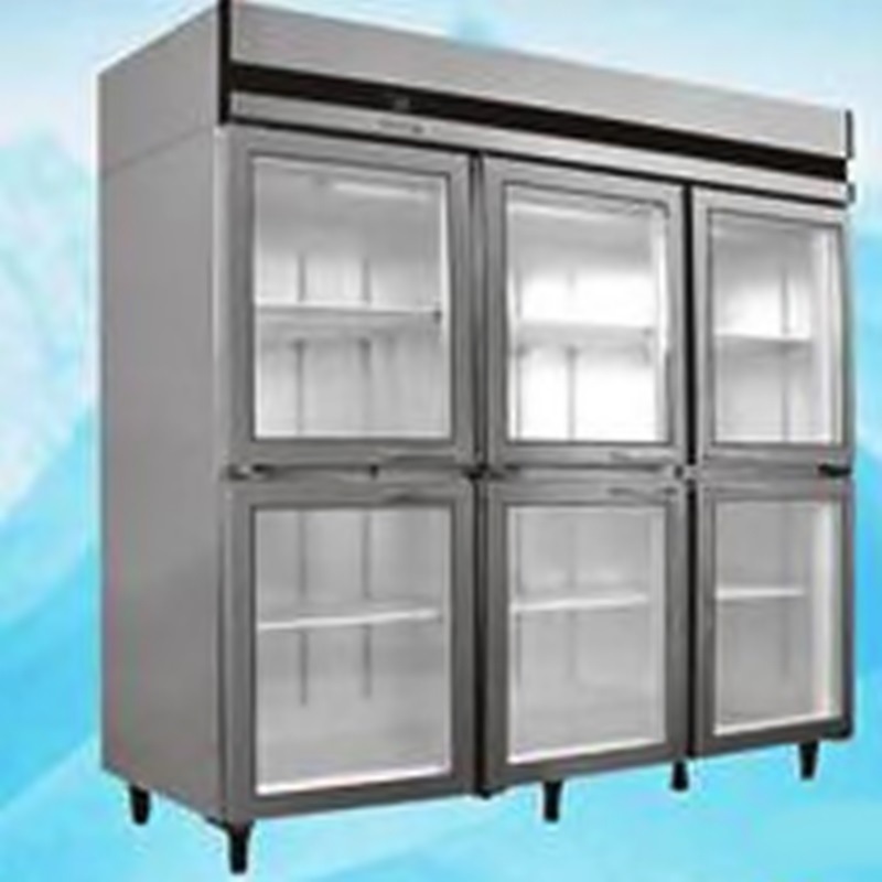 银都六门冰箱JBL0631 六玻璃门冷藏展示冷柜 商用冷藏展示柜