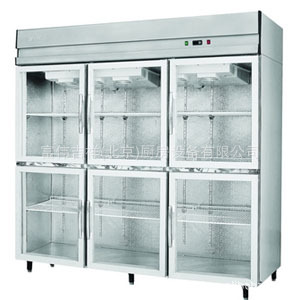 银都六门冰箱JBL0631 六玻璃门冷藏展示冷柜 商用冷藏展示柜