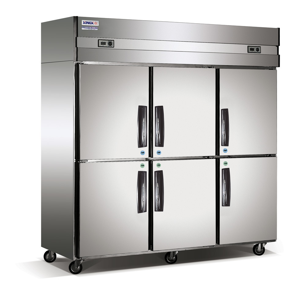 广东星星D1.6E6-G六门冰箱商用格林斯达厨房冰柜双温冷藏冷冻柜