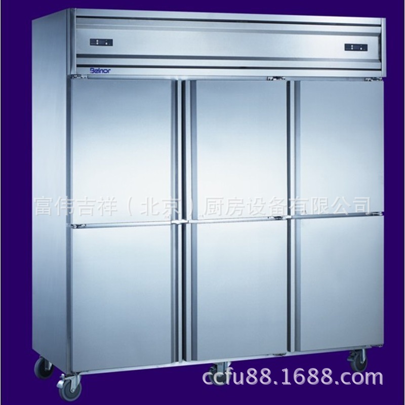 贝诺六门冰箱KCD1.6L6W 贝诺六门冰柜 六门双机双温冰箱 商用冰箱