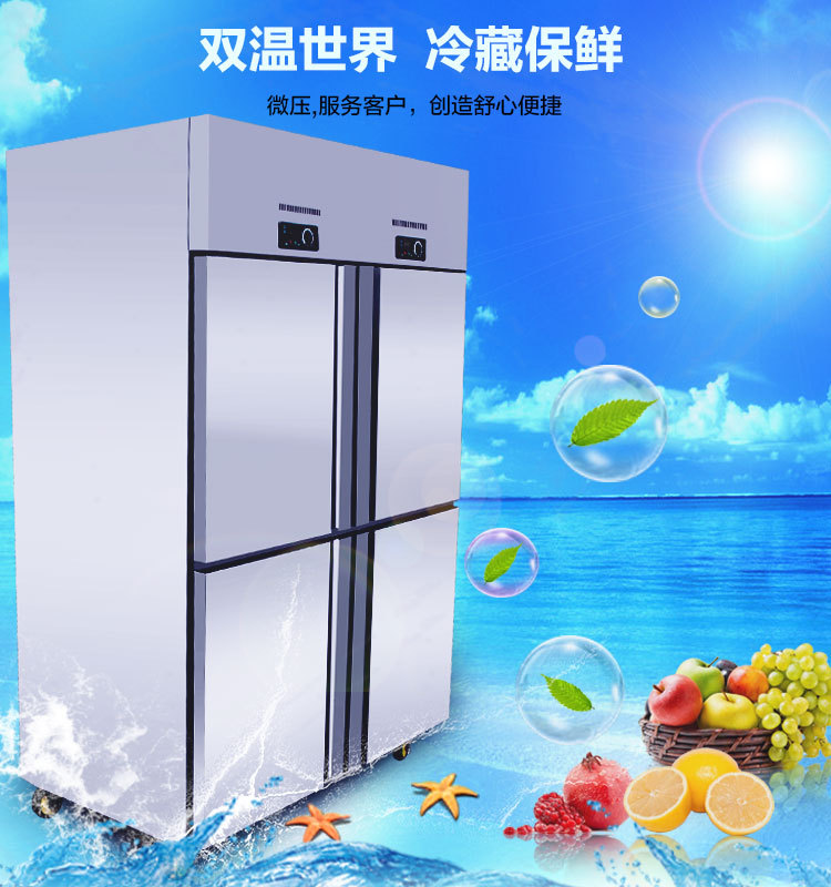 商用冰柜立式四六门冰箱冷柜 保鲜柜 冷藏柜 不锈钢冰柜