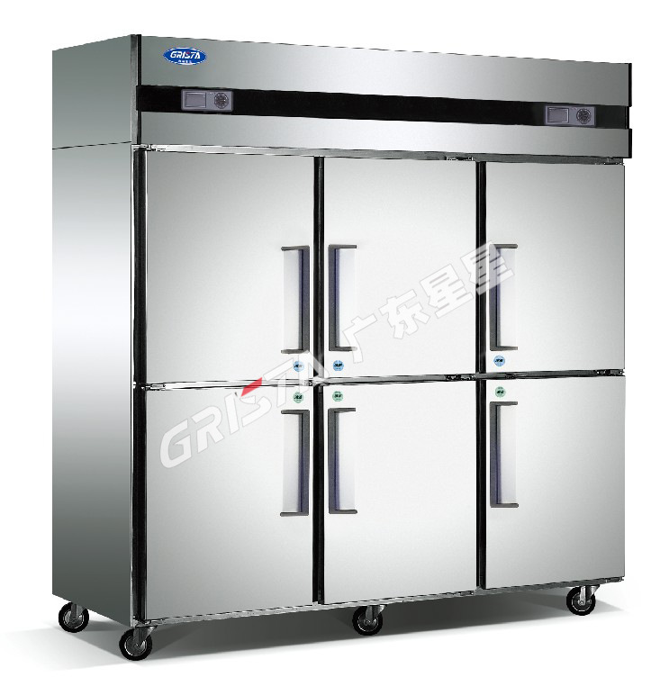 星星D1.6E6商用六门厨房冰箱 双机单温冷藏冷冻立式冰柜全国联保
