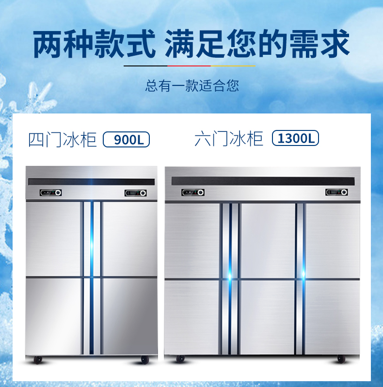 德玛仕商用立式六门冰柜商用六门立式 展示柜 -KCD1.6L6 全冷藏