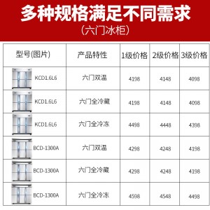 德玛仕商用立式六门冰柜商用六门立式 展示柜 -KCD1.6L6 全冷冻