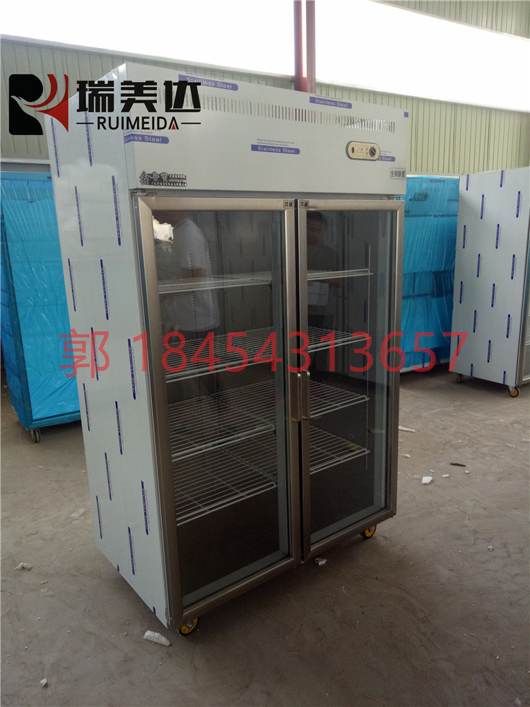 节能立式商用厨房四门冰柜四六门冰箱冰柜冷藏冷冻冰柜双温保鲜柜