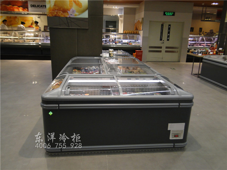 东洋组合式岛柜肉食冷冻柜卧式冷藏冷冻展示柜保鲜柜商用速冻柜