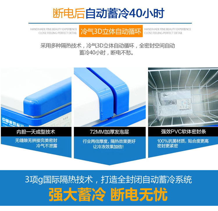 批发新容声冰柜BD/BC-788冷藏冷冻柜商用大冰柜2016新款卧式冰柜