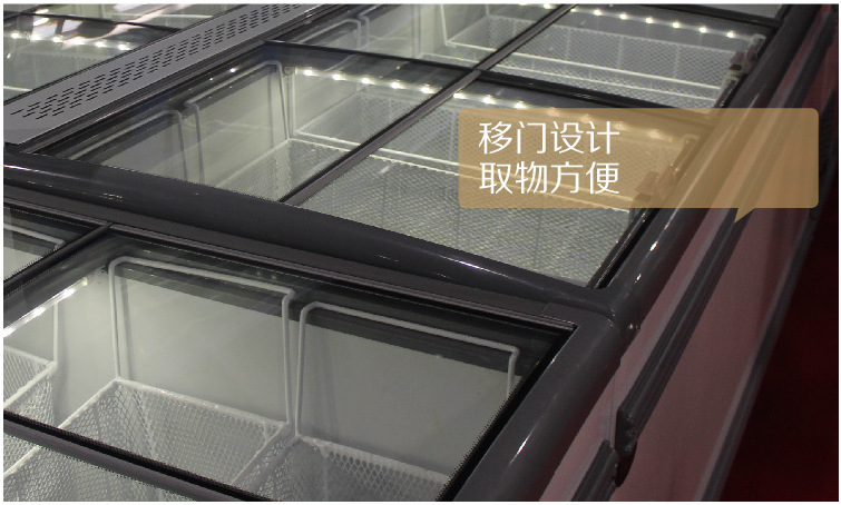 直冷无霜组合岛柜速冻超市卧式保鲜冰柜商用冷冻肉丸饺子新品