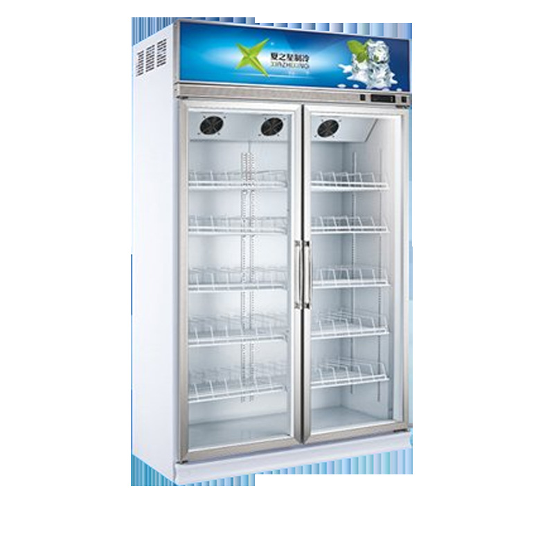 夏之星双开门立式展示冷柜保鲜柜冰柜商用便利店冷柜饮料柜