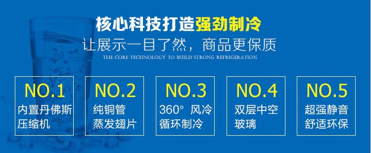 新品分体平头两门展示冰柜立式饮料柜 超市冷柜水果便利店保鲜柜