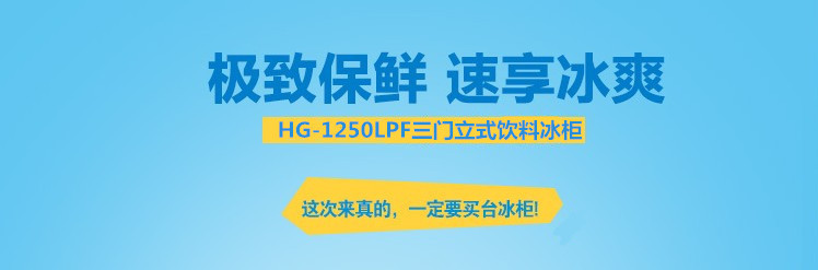 冰柜三门展示柜移门保鲜柜立式无霜风冷单温超市商用冷藏饮料柜