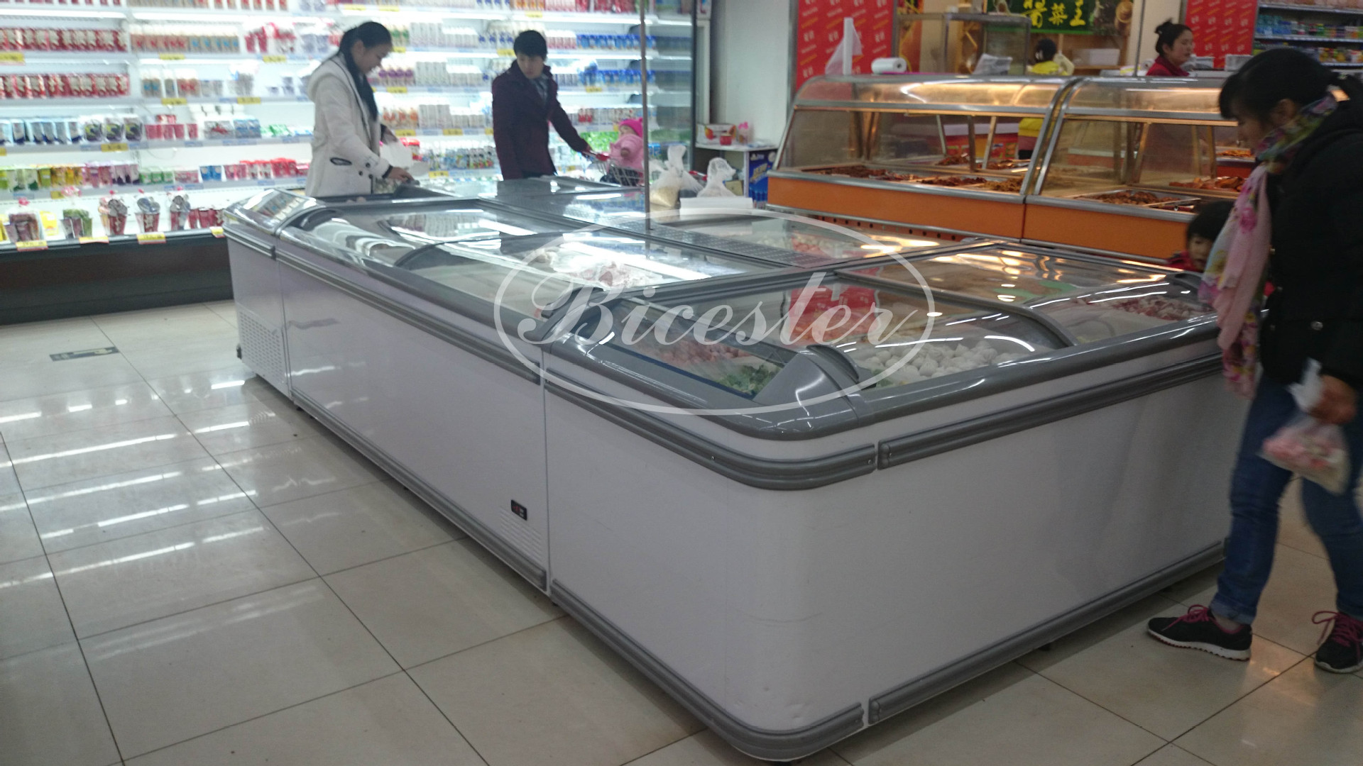 超市展示冰柜/保鲜柜 卧式冷冻冷藏柜 大型直冷岛柜/冷冻柜 厂家