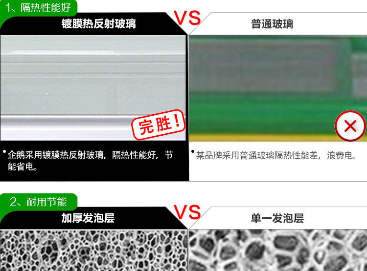 冷柜卧式冰柜便利店展示柜冻柜雪糕冷柜双温玻璃门冷冻冷藏178升