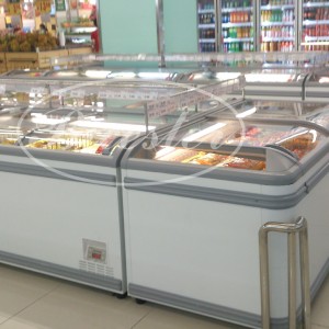 超市展示冰柜/保鲜柜 卧式冷冻冷藏柜 大型直冷岛柜/冷冻柜 厂家