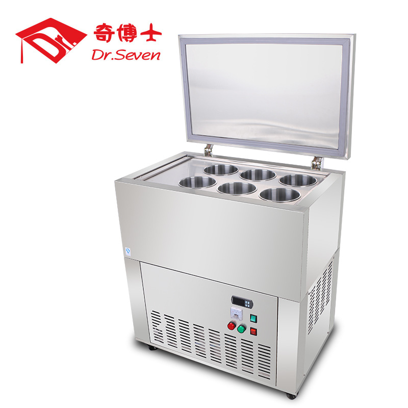 奇博士六桶绵绵冰机商用制冰机台湾玉柱刨冰冰柱机雪花绵绵冰砖机