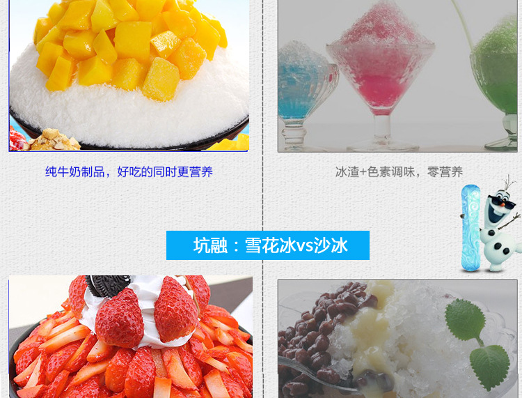 奇博士雪冰机韩国雪花冰机商用冷饮雪花制冰机牛奶雪花绵绵冰机