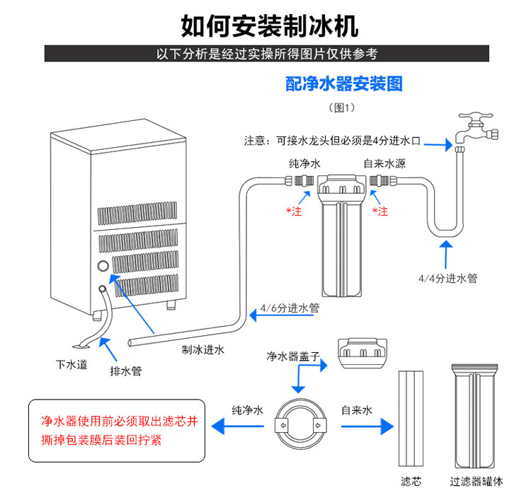 ZF150A流水型产冰机 厂家直销方形制冰机厂家供应分体式商用冰机