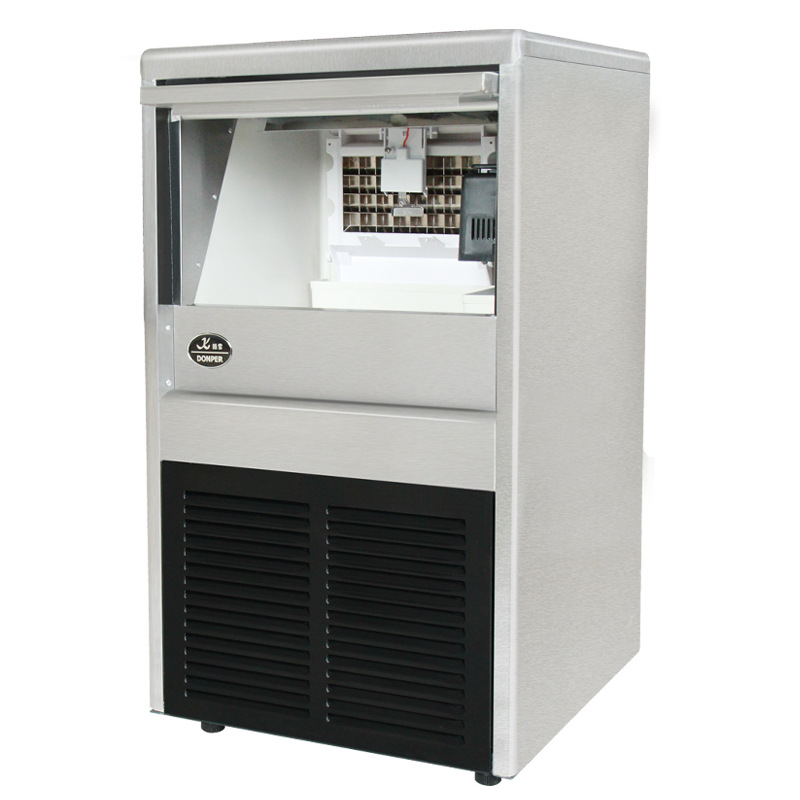 制冰机东贝IKX128制冰机商用奶茶店小型制冰机商用冰块机方冰智能