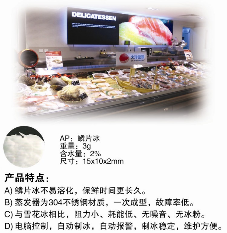 久景AP-0.3鳞片冰制冰机 商超专用制冰机 片冰制冰机