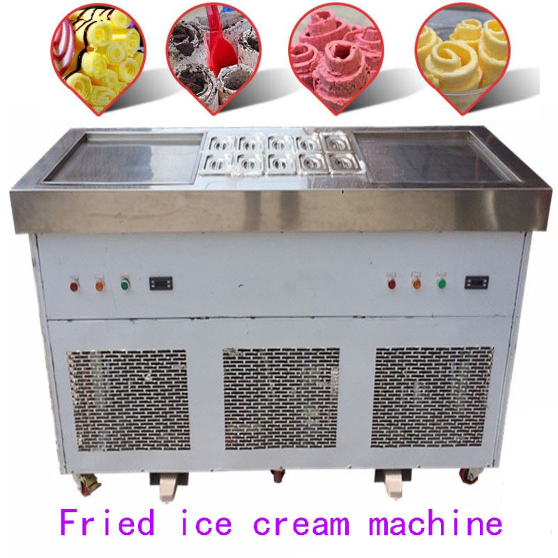 炒冰机厂家 商用双方锅 炒冰淇淋卷机 Fried ice-cream machine